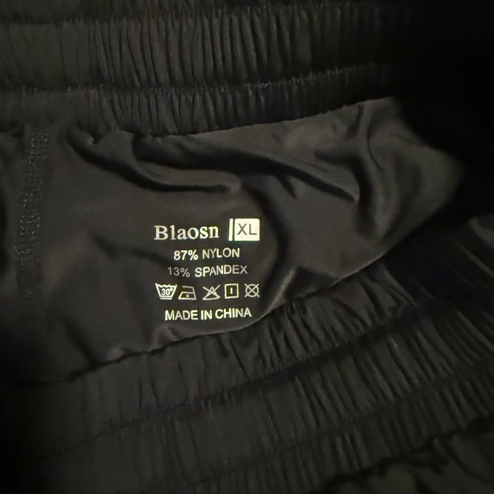 Blaosn XL Black Athletic Shorts Built In Liner High Rise Athleisure Running